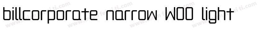 billcorporate narrow W00 light字体转换